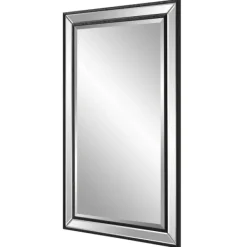 Decorative Mirrors-Kirkland's Home Beveled Rectangular Wall Mirror Black