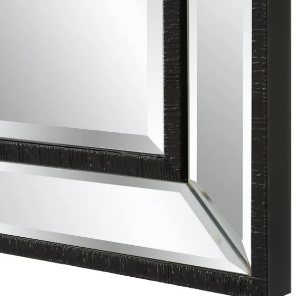 Decorative Mirrors-Kirkland's Home Beveled Rectangular Wall Mirror Black
