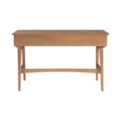 Office Furniture-Kirkland's Home Birch Wood And Rattan Desk