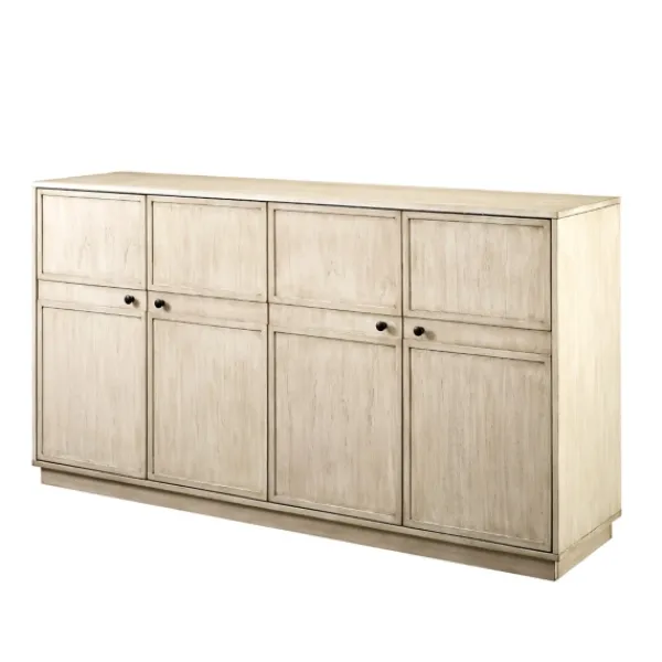 Cabinets & Sideboards-Kirkland's Home Birch Wood 4-Door Sideboard Ivory