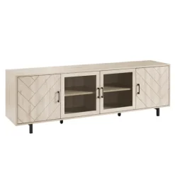 Tv Stands & Media Consoles-Kirkland's Home Birch Wood Herringbone 4-Door Tv Stand