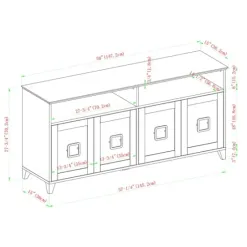 Tv Stands & Media Consoles-Kirkland's Home Birch Wooden Door Modern Tv Stand Ivory