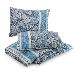 Quilts-Kirkland's Home Bisou Floral Full/Queen 3-Pc. Quilt Set Blue