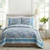 Quilts-Kirkland's Home Bisou Floral King 3-Pc. Quilt Set Blue