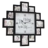 Clocks-Kirkland's Home Black 12 Photo Frame Collage Clock
