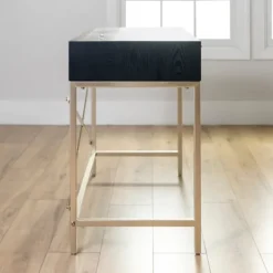 Office Furniture-Kirkland's Home Black And Gold Blake Desk