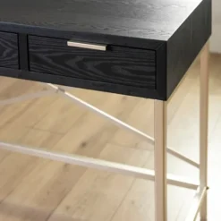 Office Furniture-Kirkland's Home Black And Gold Blake Desk