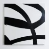 Canvas Art-Kirkland's Home Black And White Abstract Canvas Wall Art White/Black