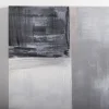 Canvas Art-Kirkland's Home Black And White Abstract Block Canvas Art Print Black/White/Gray