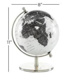 Statues & Figurines-Kirkland's Home Black And White Aluminum Globe Black/White