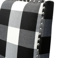 Accent Chairs-Kirkland's Home Black And White Buffalo Check Armchair Black/White