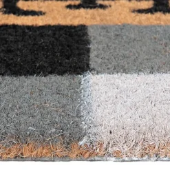 Doormats-Kirkland's Home Black And White Buffalo Check Doormat Black/White/Tan