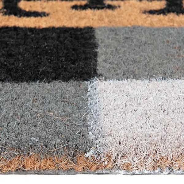 Doormats-Kirkland's Home Black And White Buffalo Check Doormat Black/White/Tan