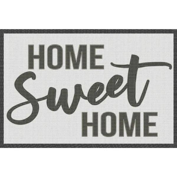 Kitchen & Floor Mats-Kirkland's Home Black And White Home Sweet Home Floor Mat, 24X36 Black/White