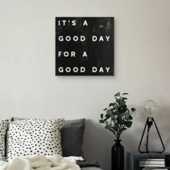 Wall Quotes & Signs-Kirkland's Home Black And White It'S A Good Day Canvas Art Print Black/White