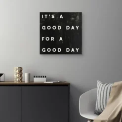 Wall Quotes & Signs-Kirkland's Home Black And White It'S A Good Day Canvas Art Print Black/White