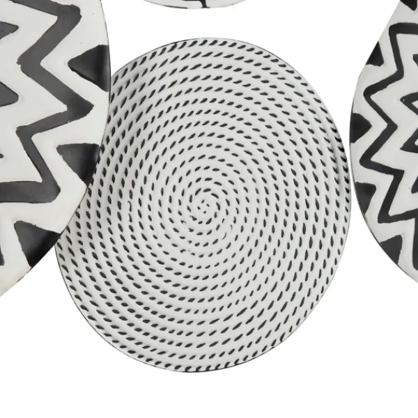 Wall Plaques-Kirkland's Home Black And White Layered Plates Wall Sculpture Black/White