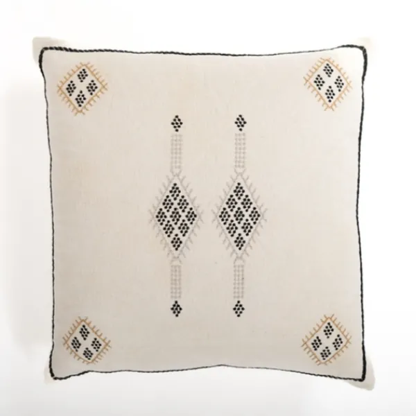 Pillows-Kirkland's Home Black And White Nouree Pillow, 22 In. Black/White