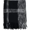 Blankets & Throws-Kirkland's Home Black And White Plaid Fringed Throw Black/White