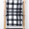 Blankets & Throws-Kirkland's Home Black And White Railroad Plaid Throw Black/White