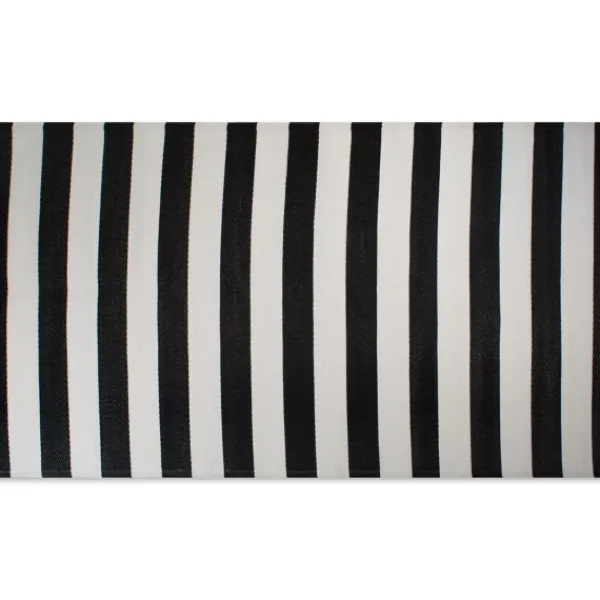 Outdoor Rugs-Kirkland's Home Black And White Rugby Stripe Outdoor Area Rug, 5X8 Black/White