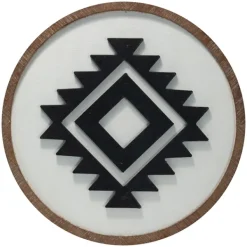 Wall Plaques-Kirkland's Home Black And White Southwest Icon Wall Plaque Black/White