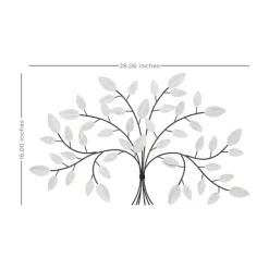 Wall Plaques-Kirkland's Home Black And White Tree Wall Sculpture Black/White