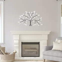 Wall Plaques-Kirkland's Home Black And White Tree Wall Sculpture Black/White