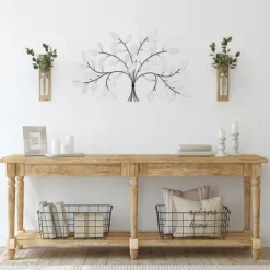 Wall Plaques-Kirkland's Home Black And White Tree Wall Sculpture Black/White