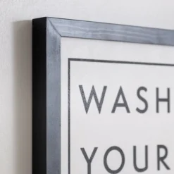 Wall Quotes & Signs-Kirkland's Home Black And White Wash Your Hands Wall Plaque Black/White