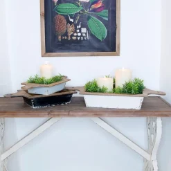 Decorative Bowls & Jars-Kirkland's Home Black And White Wooden Base Bowls, Set Of 3