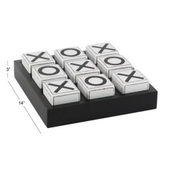 Decorative Accents-Kirkland's Home Black And White Wooden Tic Tac Toe Board