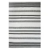 Outdoor Rugs-Kirkland's Home Black And White Woven Stripe Outdoor Area Rug, 5X7 Black/White
