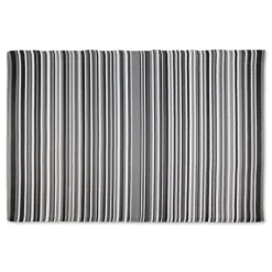Outdoor Rugs-Kirkland's Home Black Barcode Stripe Outdoor Area Rug, 4X6 Black/White