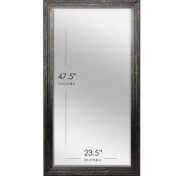 Framed Mirrors-Kirkland's Home Black Beaded Frame Beveled Wall Mirror