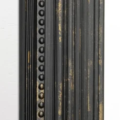 Framed Mirrors-Kirkland's Home Black Beaded Frame Beveled Vanity Wall Mirror