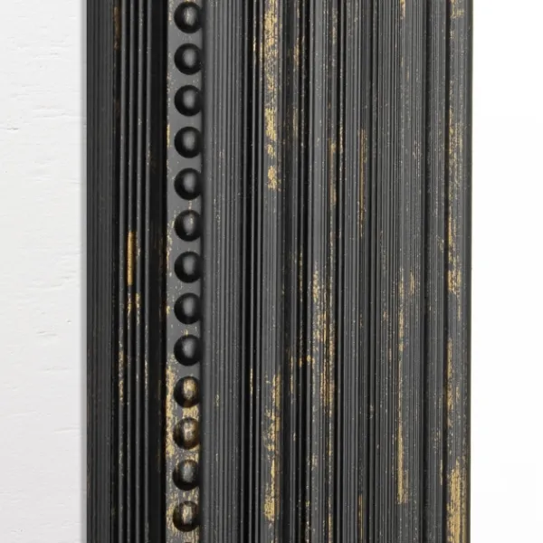Framed Mirrors-Kirkland's Home Black Beaded Frame Beveled Vanity Wall Mirror