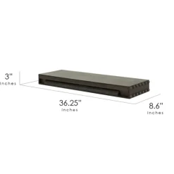 Shelves-Kirkland's Home Black Beaded Wood Large Floating Shelf