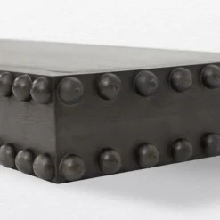 Shelves-Kirkland's Home Black Beaded Wood Small Floating Shelf
