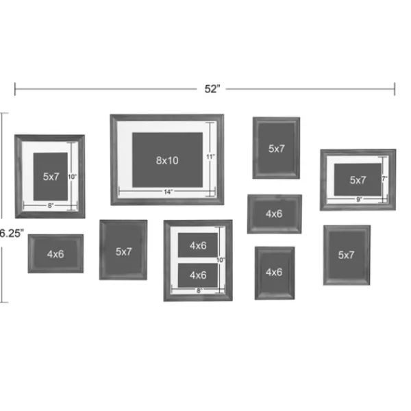 Gallery Wall Frames-Kirkland's Home Black Bordeaux 10-Pc. Gallery Wall Frame Set