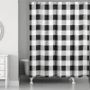 Shower Curtains-Kirkland's Home Black Buffalo Check Shower Curtain Black/White