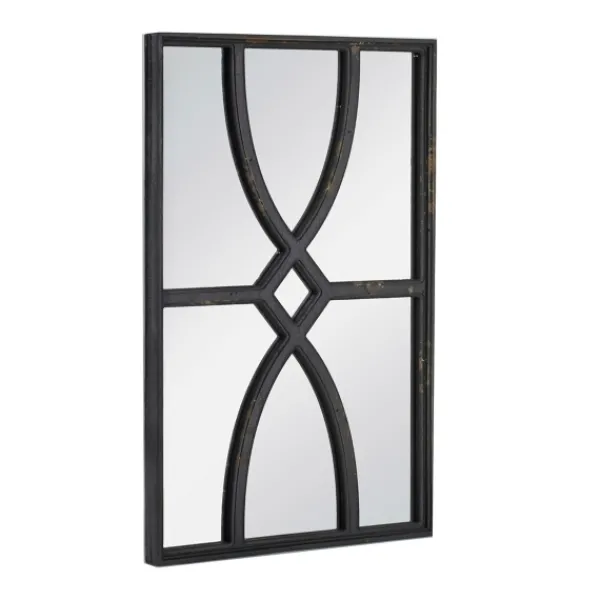 Decorative Mirrors-Kirkland's Home Black Carved Wooden Frame Wall Mirrors, Set Of 2