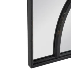 Decorative Mirrors-Kirkland's Home Black Carved Wooden Frame Wall Mirrors, Set Of 2