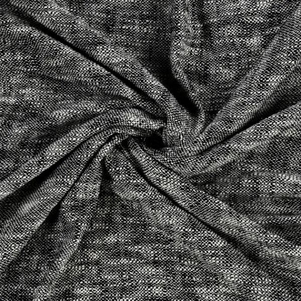 Blankets & Throws-Kirkland's Home Black Chambray Fringe Throw Black/White