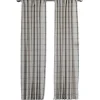 Curtains & Drapes-Kirkland's Home Black Checkered Single Curtain Panel, 84 In. Black/Tan