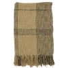 Blankets & Throws-Kirkland's Home Black Cotton Plaid Oaker Throw Blanket Black/Brown