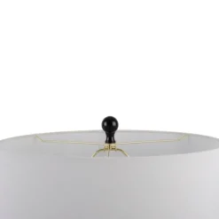 Floor Lamps-Kirkland's Home Black Cross Caged Table Base Floor Lamp White
