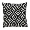 Pillows-Kirkland's Home Black Diamond Cotton Throw Pillow Black/White