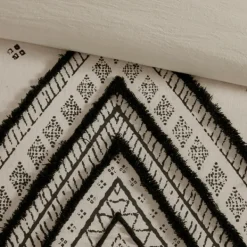 Comforters-Kirkland's Home Black Diamond 3-Pc. California King Comforter Set Black/Ivory