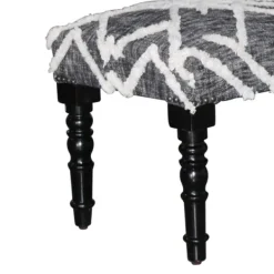 Benches & Ottomans-Kirkland's Home Black Diamond Tufted Modern Bench Gray/White